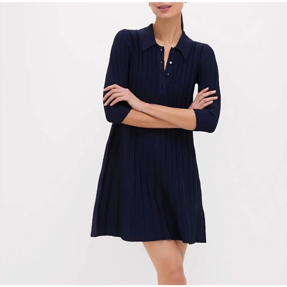 NWT Tuckernuck Pomander Place Navy Knit Landry Dress sz Small